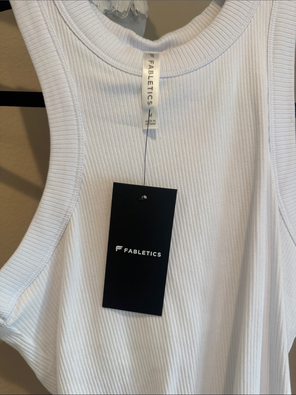 Fabletics White Ribbed High-Neck Tank - Picture 2 of 3
